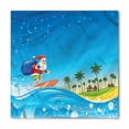 thumbnail image 1 of Christmas Bandana, Surfing Santa Beach, Unisex Head and Neck Tie, by Ambesonne, 1 of 2