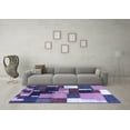 thumbnail image 3 of Ahgly Company Machine Washable Indoor Rectangle Abstract Blue Contemporary Area Rugs, 5' x 7', 3 of 4