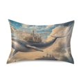 thumbnail image 7 of Yayeee Pillowcase Queen Size Set of 2 Satin Wrinkle Resistant Pillow Case, Floating Whale, 7 of 7