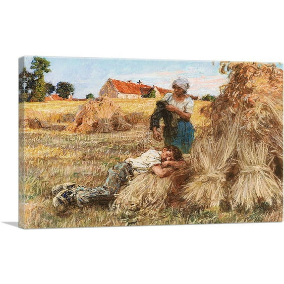 ARTCANVAS Rest Canvas Art Print by Leon Lhermitte - Size: 40" x 26" (1.50" Deep)