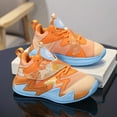 thumbnail image 4 of AUDeals Kids Running Shoes - Lightweight Breathable Sports Sneakers for Boys Girls, Basketball Walking School Trainers (Orange, 11.5-12 Years), 4 of 5