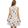 thumbnail image 4 of ZQUUVOU Women's Casual Plus-Size Sleeveless Round Neck Short Floral Dress Yellow, 4 of 5