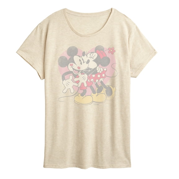 Disney - Mickey & Minnie Kisses - Women's Short Sleeve Graphic T-Shirt