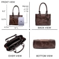 thumbnail image 3 of Bolsa LAVAWA para mujer, tamaño grande, estilo western, color café, 3 of 7