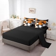 thumbnail image 3 of Erosebridal Orange Rectangle Bedding Sets Twin Size,Geometric Sqare Comforter Sets with Sheets,Abstract Artwork Bed in a Bag Twin size,Super Cozy Plaid Bedroom Decorative,Reversible,7pcs, 3 of 6
