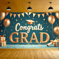 thumbnail image 5 of Graduation Congrats Banner Gold Balloons Decorative Design for Graduation Party School Event Indoor Decoration, 5 of 5