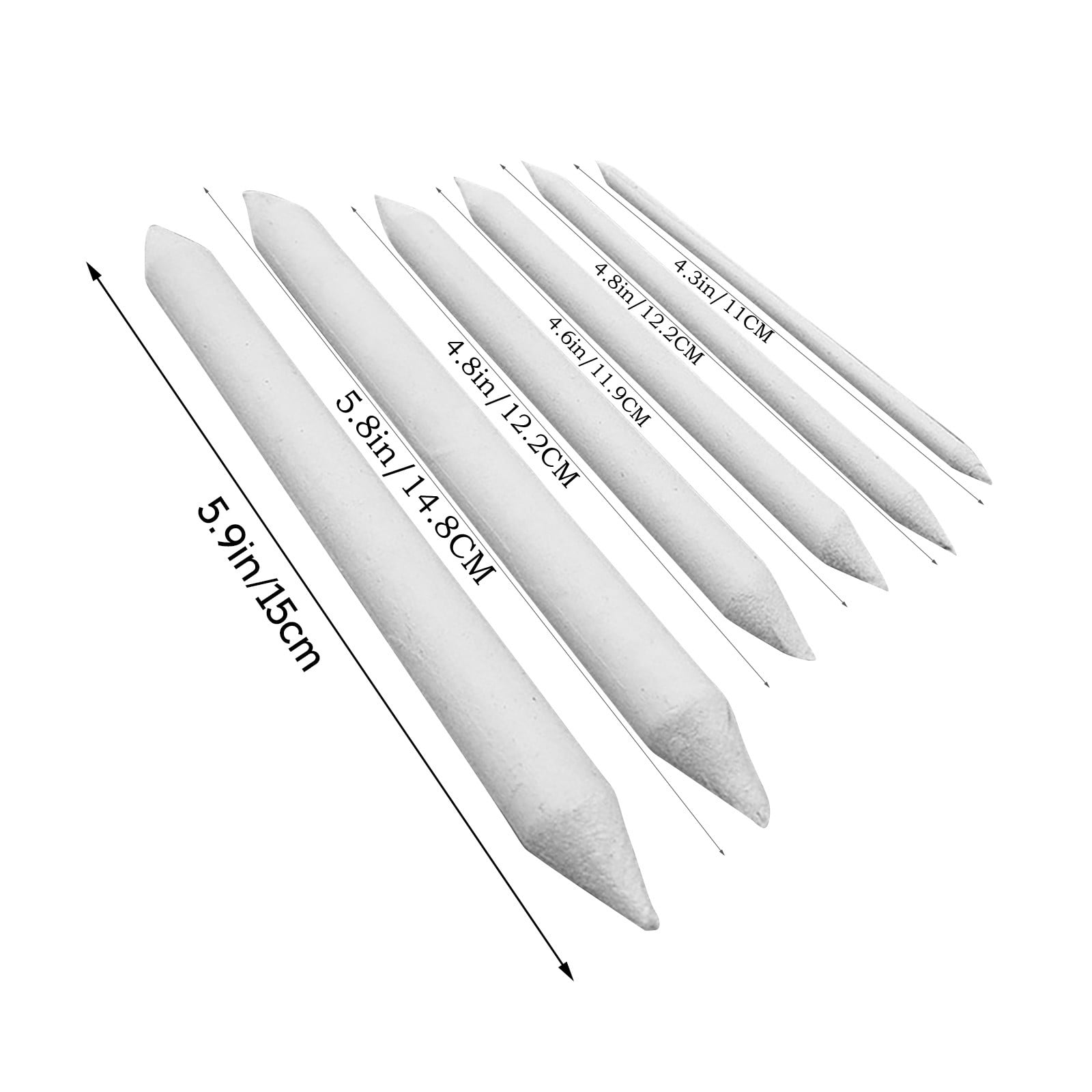 3pc Blending Stumps Dedicated Sketch Double Heads Paper Pen White Pen Sketch Paper Wiper Rice Paper Correction Pen for Student Sketch Drawing