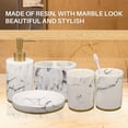 thumbnail image 2 of Bathroom Accessories Set, 5 Pieces Bath Ensemble, Bath Set Collection Marble Pattern Soap Dispenser Pump, Toothbrush Holder, Soap Dish, 2 of 7