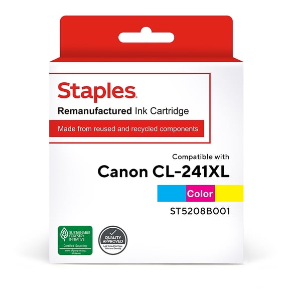 Remanufactured TRU RED Canon CL-241 XL (5208B001) Color High Yield Ink Cartridge TR5208B001/SIC-