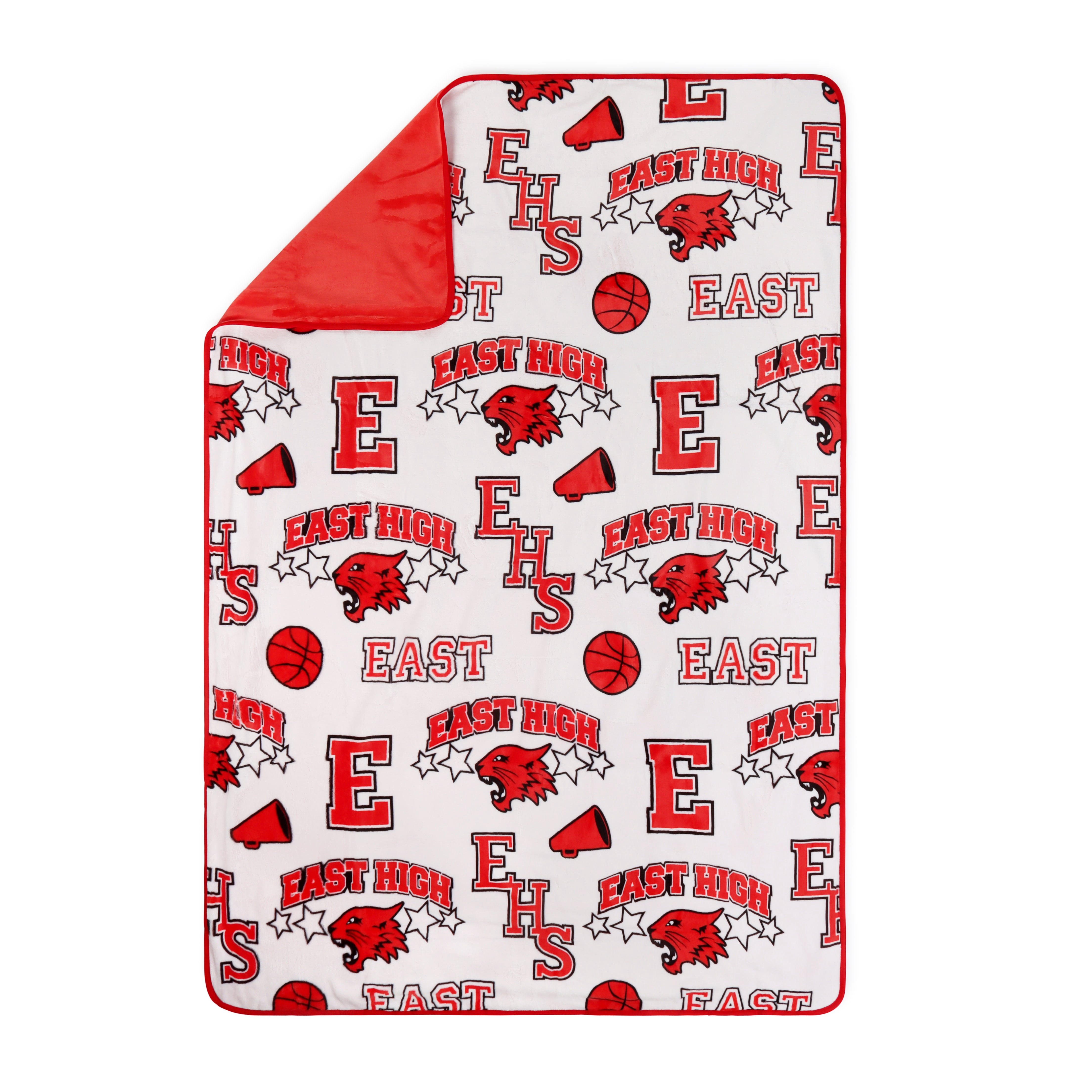 Disney High School Musical East High Ball Kids Throw Blanket, Polyester Silk Touch, Red & Black, 50" x 70"