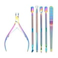thumbnail image 1 of Amdohai Ensemble de 6 Pcs de Coupe-Cuticules en Acier Inoxydable, Tondeuse à Cuticules à Double Extrémité, Pousse-Cuticules, Coupe-Cuticules, Enlève-Peaux Mortes pour Manucure et Pédicure, 1 of 7