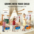 thumbnail image 4 of VEVOR Art Easel for Kids,3-in-1 Wooden Double-Sided Kides Art Easel with Magnetic Whiteboard, Chalkboard, Paper Roll, Adjustable Standing Drawing Board with Painting Accessories, Storage for Boy Girl, 4 of 10