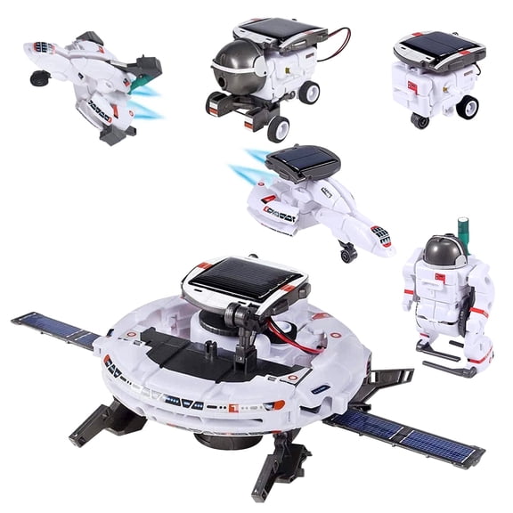 DIY Educational Building Space Toys, Solar Robot Toys 6-in-1 STEM Science Kits for Kids, Christmas Birthday Gifts for 8 9 10-12 Year Old Boys Girls