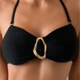 thumbnail image 6 of Shihyeh Women's Strapless Bikini Sets Tube Top Bandeau Swimsuit Tie Back Mid Rise Two Piece Bathing Suits, 6 of 8