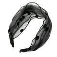 thumbnail image 4 of Unique Bargains 1 Pc Fashion Polka Dot Wide Headbands for Women Black, 4 of 6