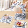 thumbnail image 5 of Blue Botanical Pot Holders for Kitchen Heatproof Potholder, 4 Pack Vintage Botanical Birds Hot Pads Multipurpose Oven Pads Cloth Potholders Trivet for Cooking and Baking, 5 of 8