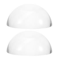 WHAMVOX Transparent Glass Paperweight for Calligraphy and Desk Decor 2 Pieces Clear Glass