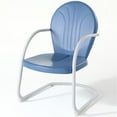 thumbnail image 2 of Home Square Griffith 4 Piece Metal Patio Chair Set in White & Sky Blue, 2 of 13