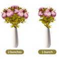 thumbnail image 6 of Vintage Artificial Peony Bouquet Silk Wedding Flowers Fake Flowers Home Party Festival Decoration Light Pink No Vase Included, 6 of 7
