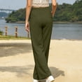 thumbnail image 7 of Liuinsasek Women's High Waist Straight Wide-Leg Pants Fashionable Versatile Casual Solid Color Elastic-Waist with Pockets Spring Summer Outfits, 7 of 7