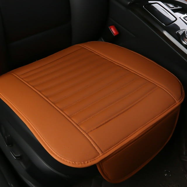 Funda universal para asiento delantero de coche, de piel transpirable, con almohadilla para el asiento. Protectores de piel sintética para asientos de vehículos universales.