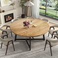 thumbnail image 4 of Solid Wood Round Dining Table for 6/8 Person, 59" Large Kitchen Table Dinner Table for Kitchen, Dining Room, 4 of 10