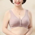 thumbnail image 2 of Gibobby Brasier Deportivo Para Mujer Sin anillo de para mujer, comodidad, botón frontal, sujetador de temperamento(Morado,36/80), 2 of 3