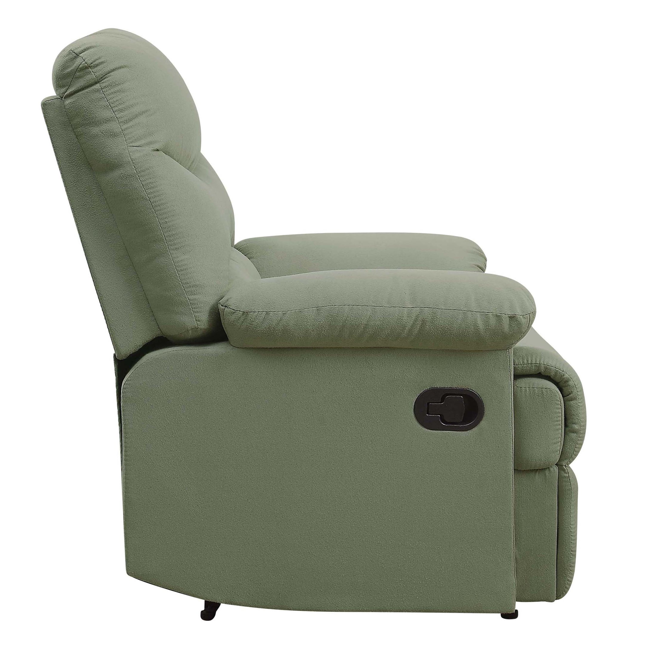 ACME Arcadia Smooth Microfiber Recliner Chair with External Handle