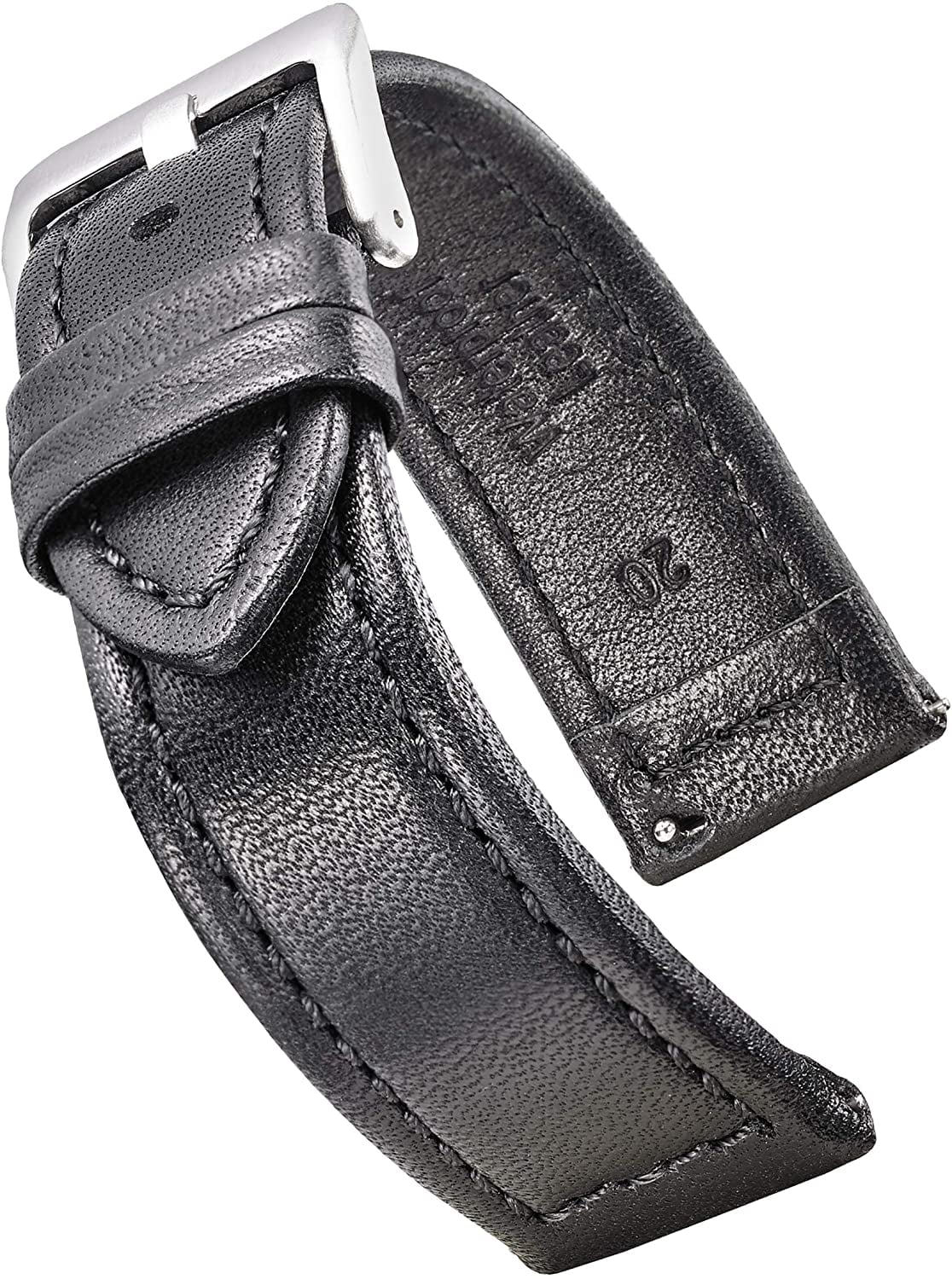 Alpine Genuine Waterproof Leather Watch Band with Quick Release Spring