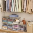 thumbnail image 2 of Organizadores de armario Hencawima, apilables, 3 unidades con tapa de madera, color blanco, 2 of 7