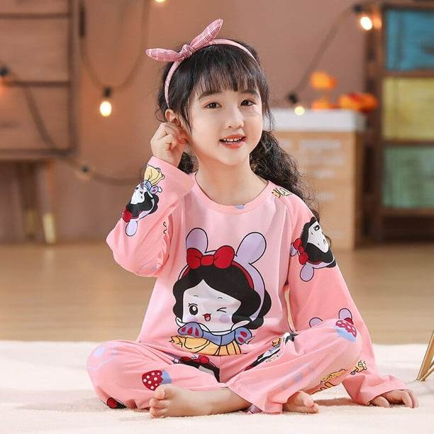 Ensemble de pyjama Disney blanche neige pour enfants v tements de nuit pour enfants filles printemps et automne manches longues dessin anim b b