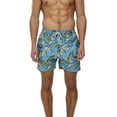 thumbnail image 1 of hirigin Men's High-Waist Beach Shorts, Leaf/Camouflage/Plaid/Food/Crab Printed Short Trousers, Casual Loose Fit Pockets Shorts, 1 of 6