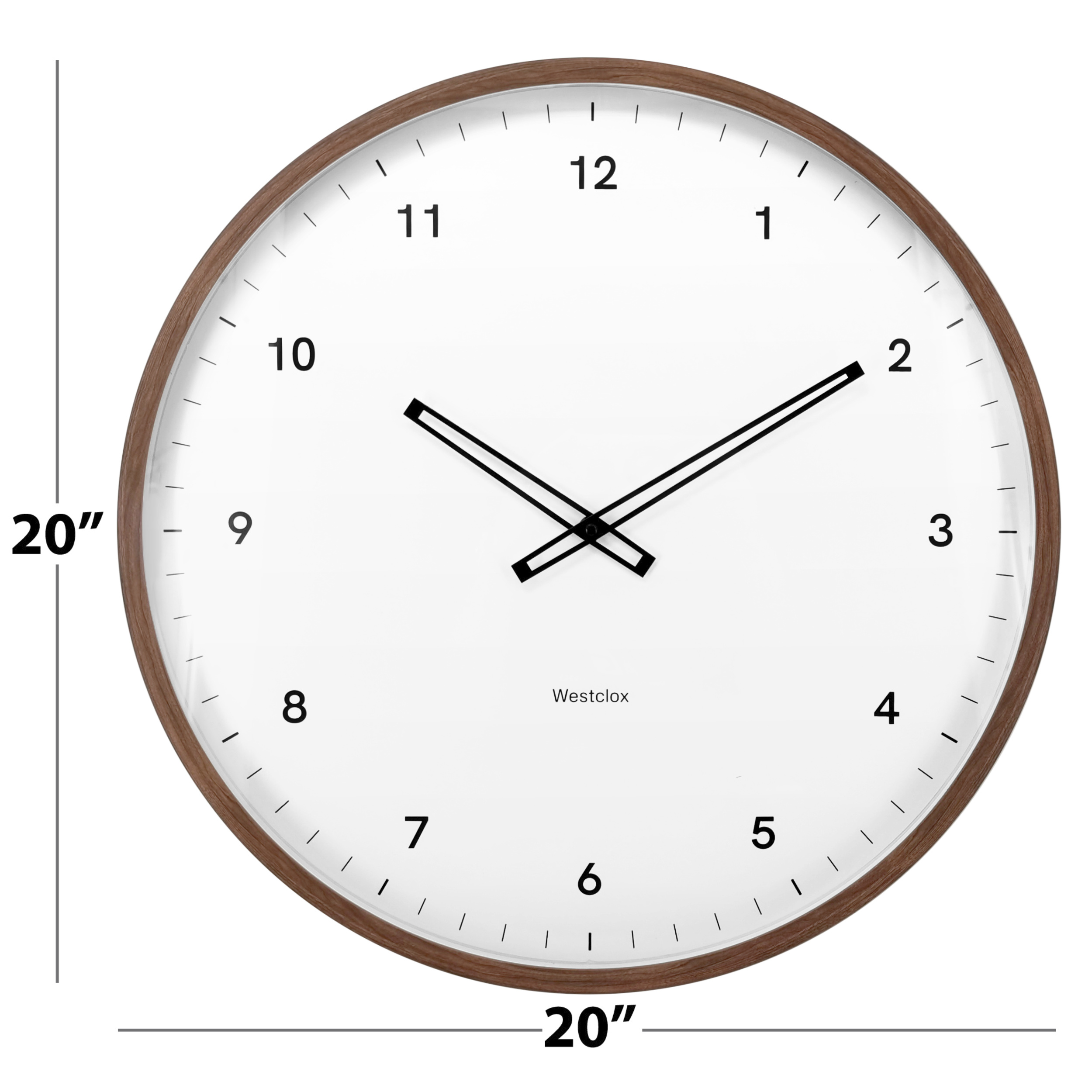 20" OAK FINISH WALL CLOCK