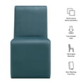 thumbnail image 3 of Emory Upholstered Performance Velvet Dining Side Chair in Cadet Blue, 3 of 9