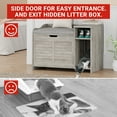 thumbnail image 4 of COZONY Top-Opening Litter Box Enclosure, Hidden Cat Litter Box Furniture with Cushion, Privacy Cat House Cabinet, Dog-Proof, Grey, 4 of 8