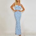 thumbnail image 2 of GYUJNB Robe Maxi Moulante d'Été à Fleurs pour Femme à Bretelles Spaghetti Sans Manches Boho Longues Robes, 2 of 6