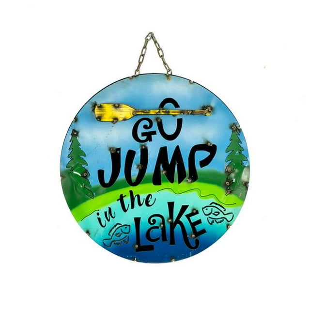 Rustic Arrow 101154 Go Jump in the Lake Mini Outdoor Wall Accent