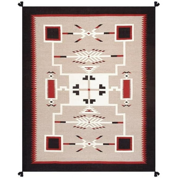 Pasargad Home Tuscany Collection Reversible Wool Ivory Area Rug- 8' 2'' X 9'10''
