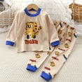thumbnail image 2 of Pisexur Tenue d'Automne pour Bébé Fille Garçon, Ensemble de Pyjama pour Tout-Petits Garçons Filles, Mode Décontractée, Floral, Col Rond, Manches Longues, Chandail à Enfiler et Pantalon, Tenue de Nuit, Ensemble 2 Pcs pour Enfants, 3 Mois à 6 Ans, 2 of 3