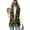 Clover Horseshoe Pattern, variant on Chririnla Wrinkle Resistant Women's Sleeveless Waistcoat Vest for Work Summer, Woven Fabric Trendy Lightweight Women's Sleeveless Suit Vest, Vintage Mushroom & Floral Print