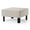 Black, variant on Maven Lane Lena Contemporary Upholstered Ottoman w/ Refined Natural Wood Finish