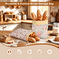 thumbnail image 4 of Beeswax Bread Bag, TAIMASI 2 Pack Beeswax Bread Storage Bags for Homemade Bread, Reusable Bread Sourdough Bags, 17 x 12.6'' Cotton Linen Bread Storage Bag, 4 of 8