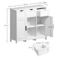 thumbnail image 2 of 35” Morden Buffet Sideboard Cabinet with Doors and Drawers, Coffee Bar Cabinet, Sideboard with Storage, Kitchen Buffet for Living Room, Kitchen, White, 2 of 7