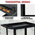 thumbnail image 5 of Telyswee Two Shelf Heavy Duty Rolling Utility Cart Service Cart 550lbs, Black, 5 of 9