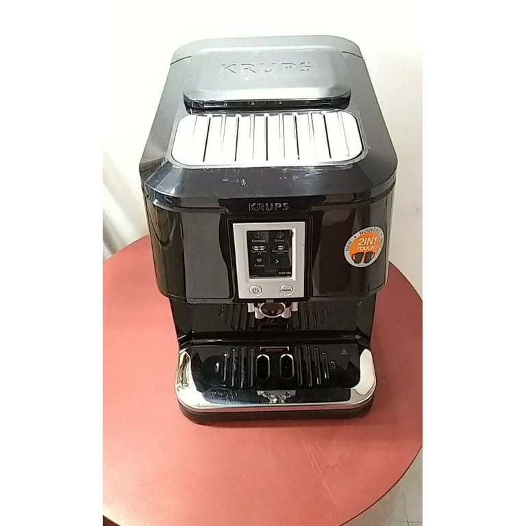 used KRUPS EA8808 2-IN-1 Touch Cappuccino Super Automatic Espresso Machine,  57-Ounce, Black