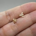 thumbnail image 5 of KDSJSXW Gold Earrings Bee Earrings Small Bee Earrings Bee Shaped Earrings Gold Silver Earrings Bee Earrings Stud Earrings for Women Pearl Stud Earrings for Women Earrings(Gold,One Size), 5 of 6