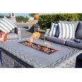 thumbnail image 5 of 5-Piece Patio Conversation Set PE Rattan Wicker 4-Seater Furniture Sofa Set with Gas Fire Pit Table - Gray, 5 of 9