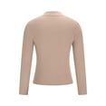 thumbnail image 4 of Women's Slim Fit Turtleneck Sweater, Lightweight Knit Pullover, Fall Winter Casual Top, Ribbed Knit Shirt, Everyday Basic Sweater, Cozy Crewneck Sweater Khaki L, 4 of 6