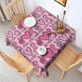 thumbnail image 2 of Pink Breast Cancer and Love Square Tablecloth,Waterproof Square Table Cover,Wipeable Spillproof Washable Table Cover for Home Kitchen Party Decor 42"X42"(107x107cm), 2 of 6