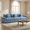 Blue, variant on Homy Casa Sectional Sofa, Oversized Corduroy Deep Seat Couch with Pillows for Living Room, Camel